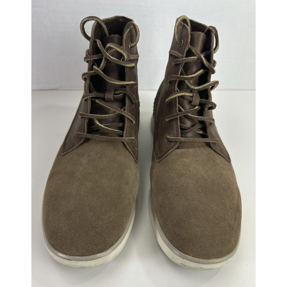 UGG Lamont Leather Chukka Boots Men's 11.5 Chestnut Brown Laced Shoes Uggs - Picture 3 of 12